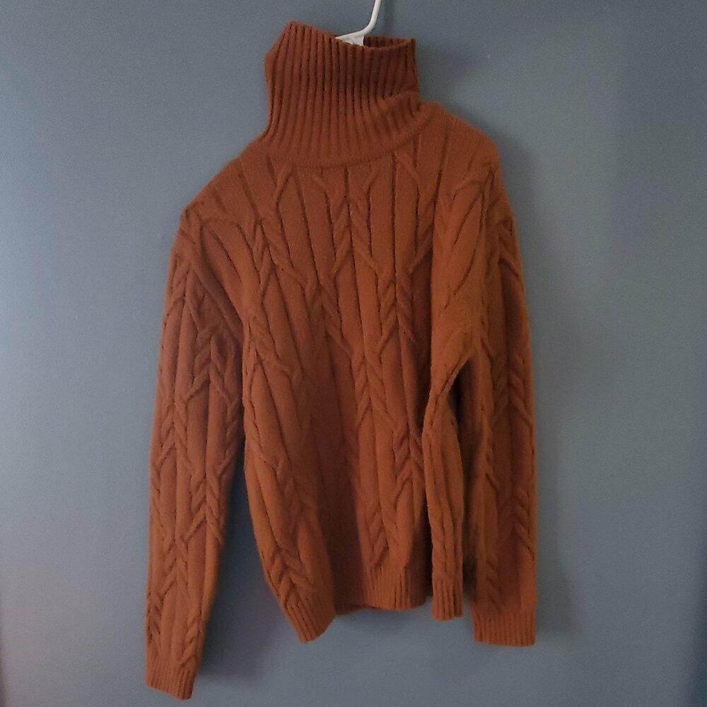 Grace Karin Size Small Brown cable Knit Sweater Womens